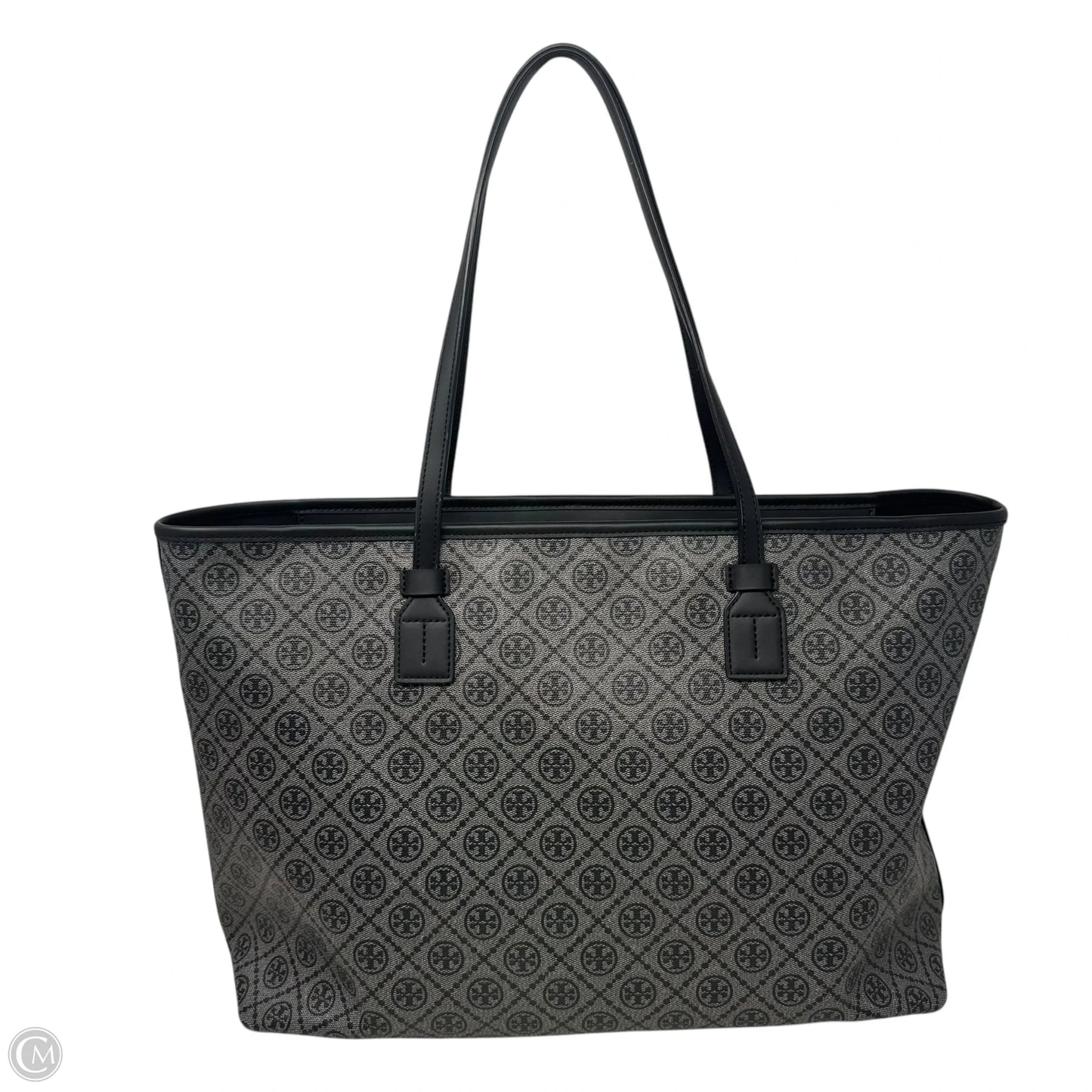 T Monogram Coated Canvas Tote Designer By Tory Burch, Size: Large