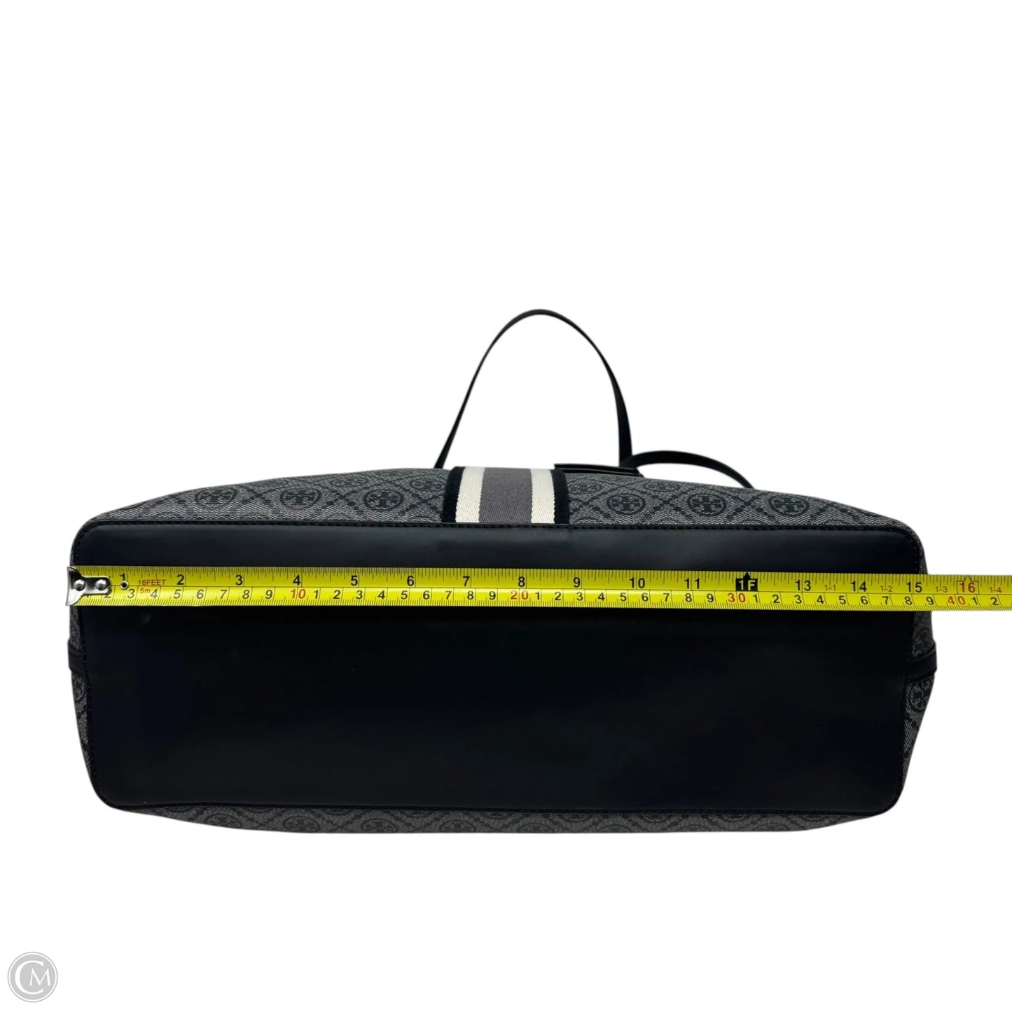 T Monogram Coated Canvas Tote Designer By Tory Burch, Size: Large