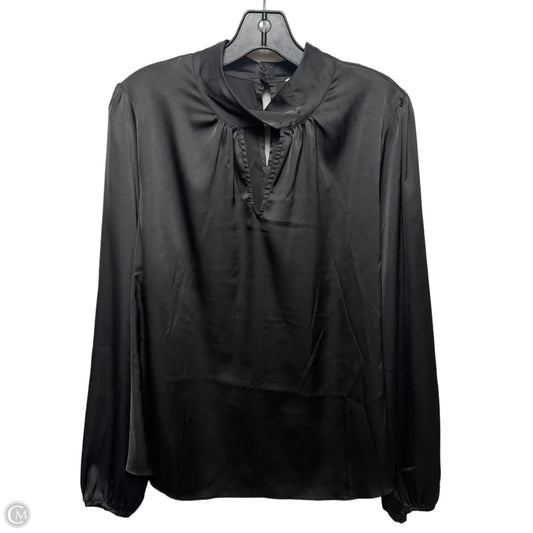 Blouse Long Sleeve By White House Black Market In Black, Size: L