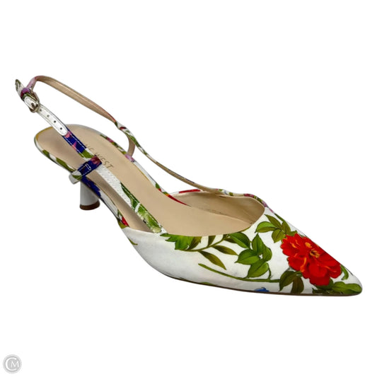 Shoes Heels Kitten By Nine West In Floral Print, Size: 9