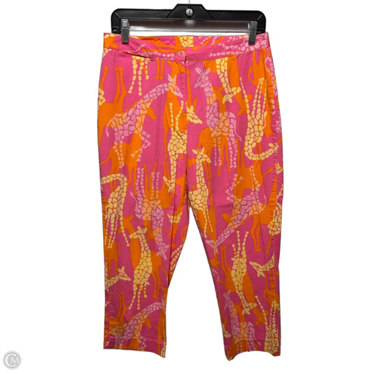 Vintage Capri Pants Designer By Lilly Pulitzer In Animal Print, Size: 8