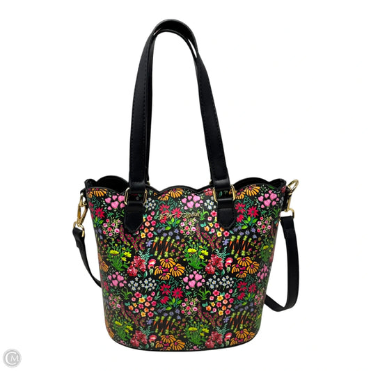XO Bloom Floral Garden Bucket Bag By Betsey Johnson, Size: Small