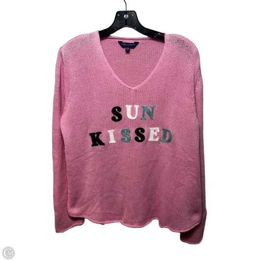 “Sun Kissed” Sweater By Simply Southern In Pink, Size: L