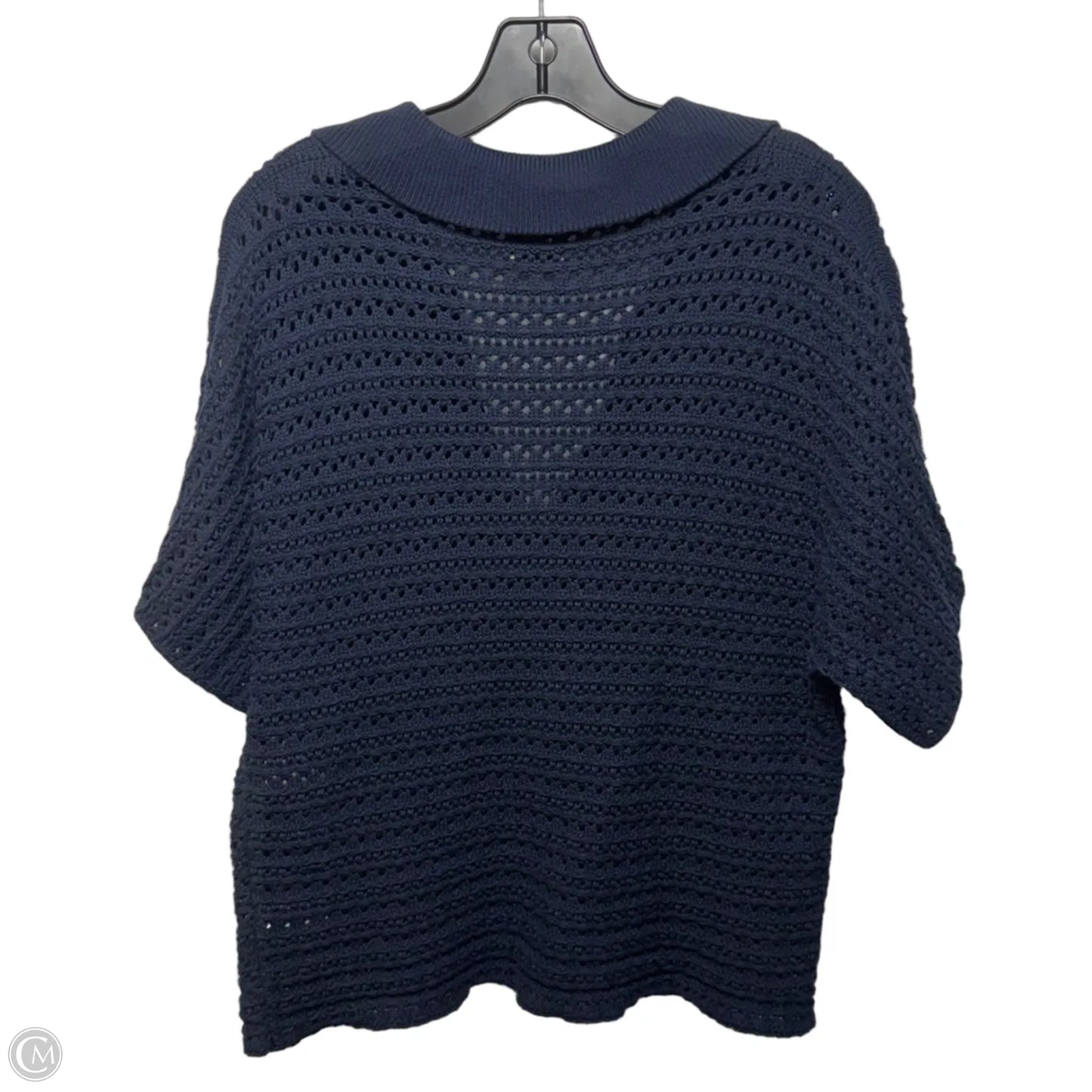 Top Short Sleeve By Elie Tahari In Navy, Size: L