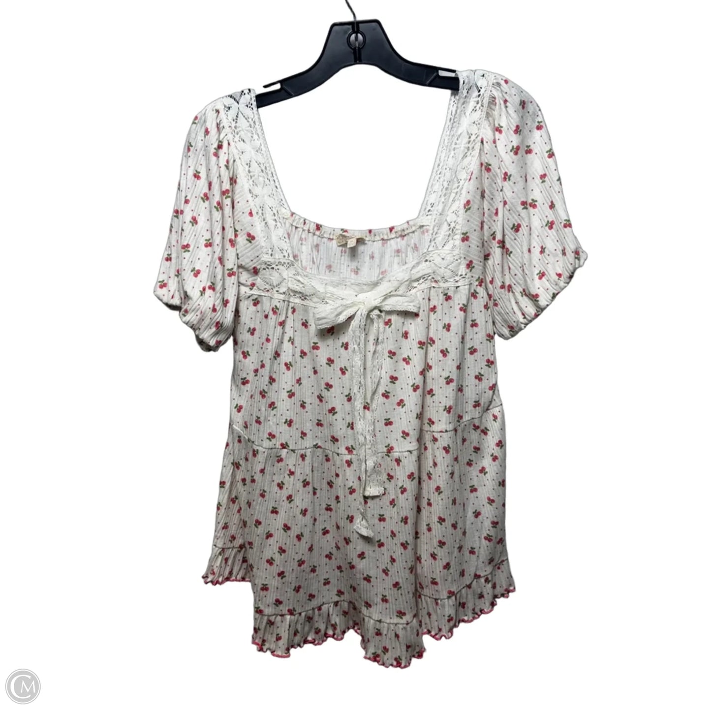 Top Short Sleeve By Easel In Floral Print, Size: M