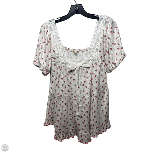 Top Short Sleeve By Easel In Floral Print, Size: M