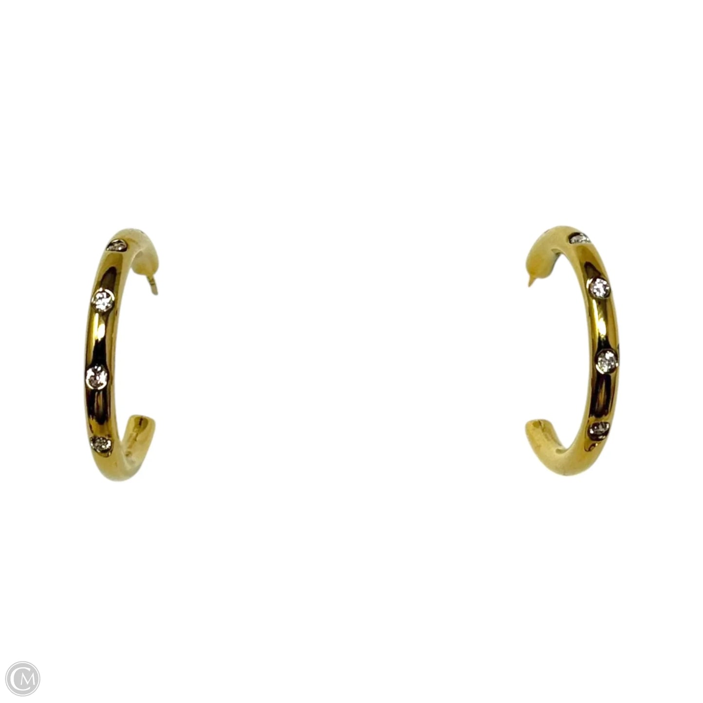 Channel Set Diamanté Hoop Earrings