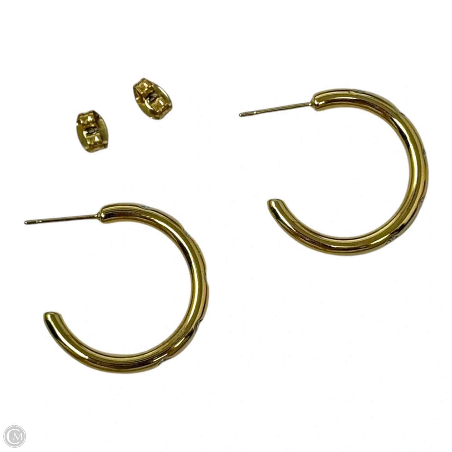 Channel Set Diamanté Hoop Earrings