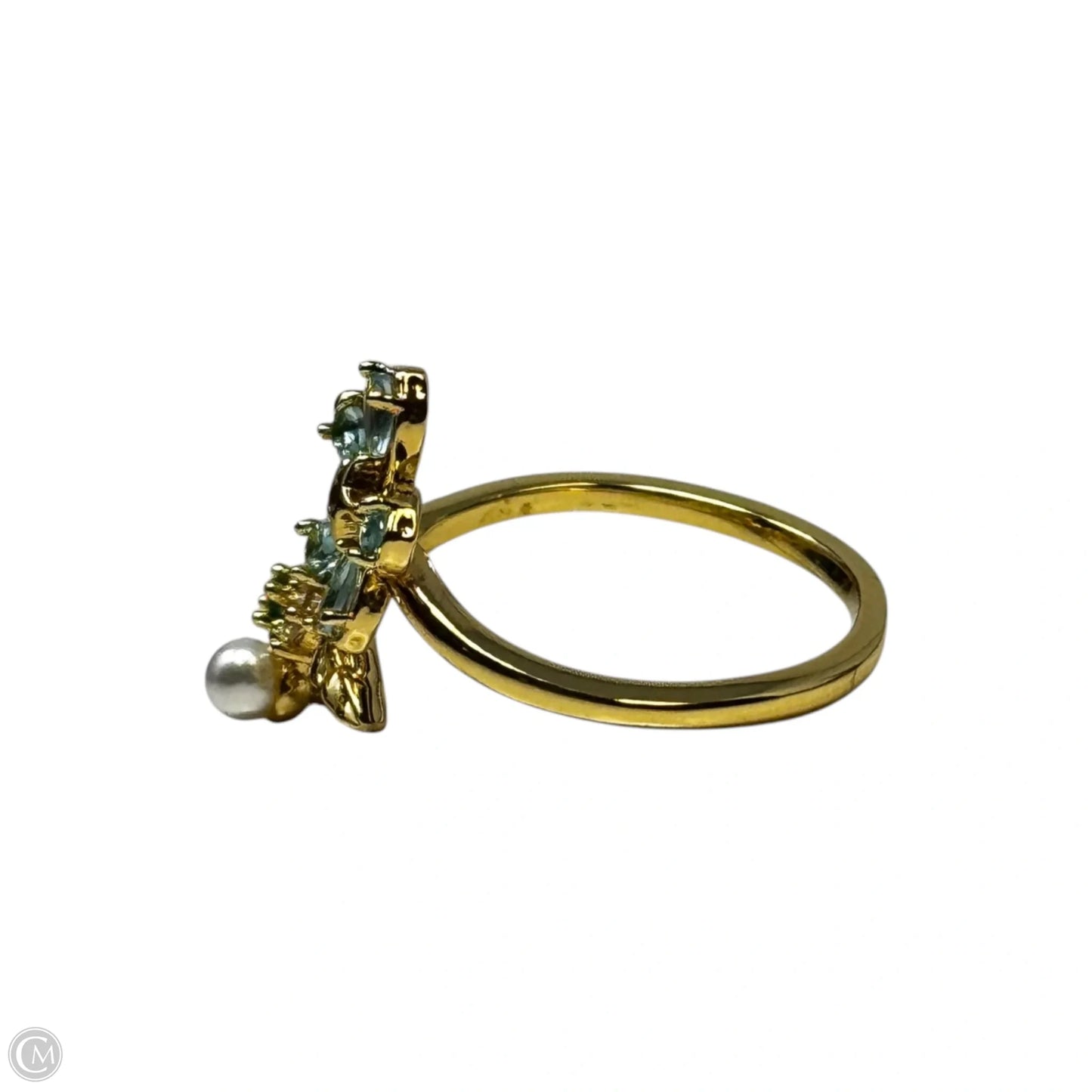 Floral Bypass Adjustable Statement Ring
