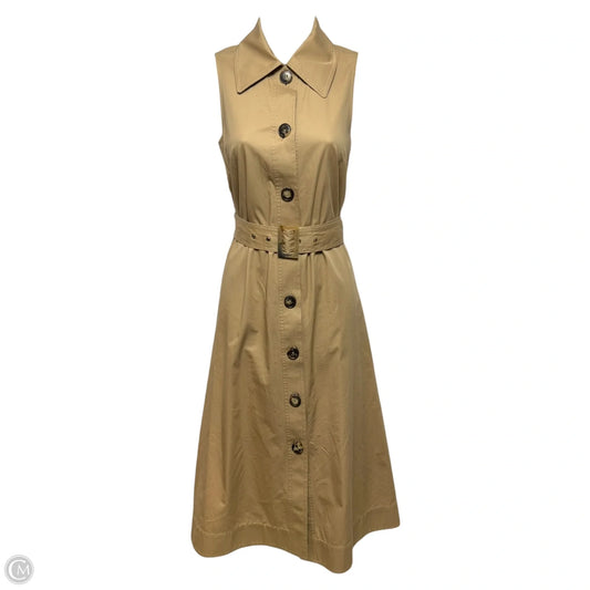 Belted Trench Dress Designer By Kate Spade In Tan, Size: Xxs