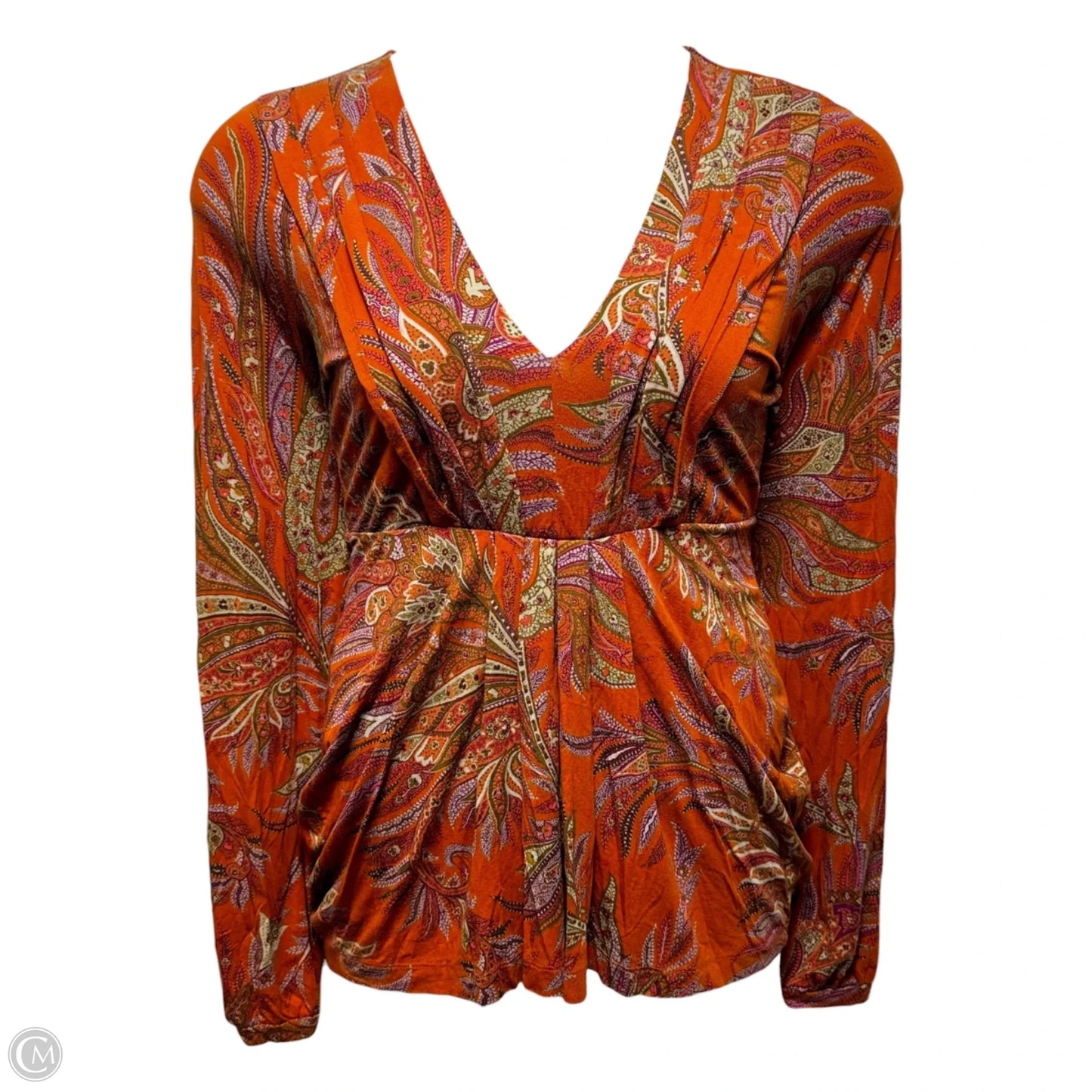 Top Long Sleeve By Etro In Paisley Print, Size: 14 (46)