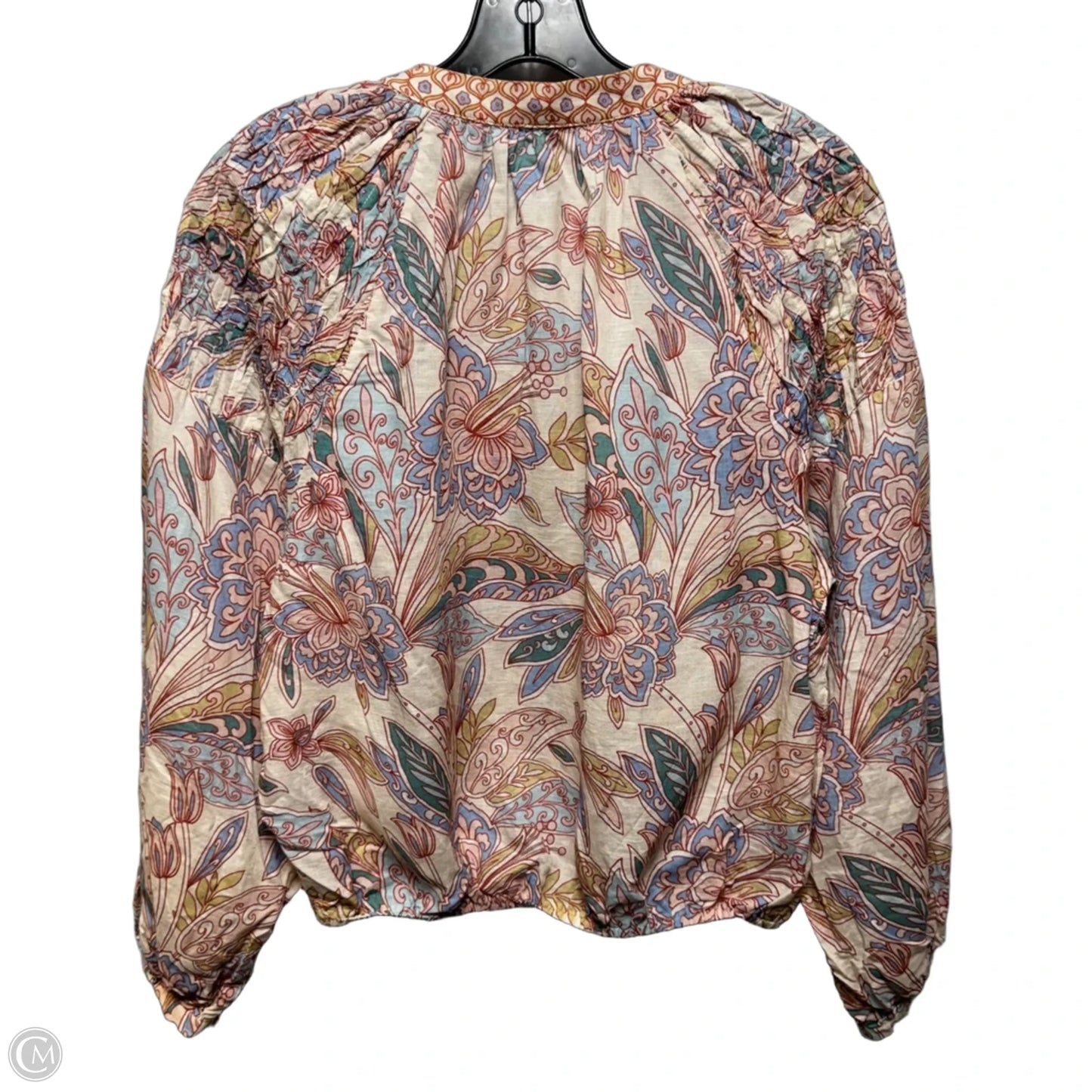 Dolly Blouse Long Sleeve By Caballero In Floral Print, Size: M