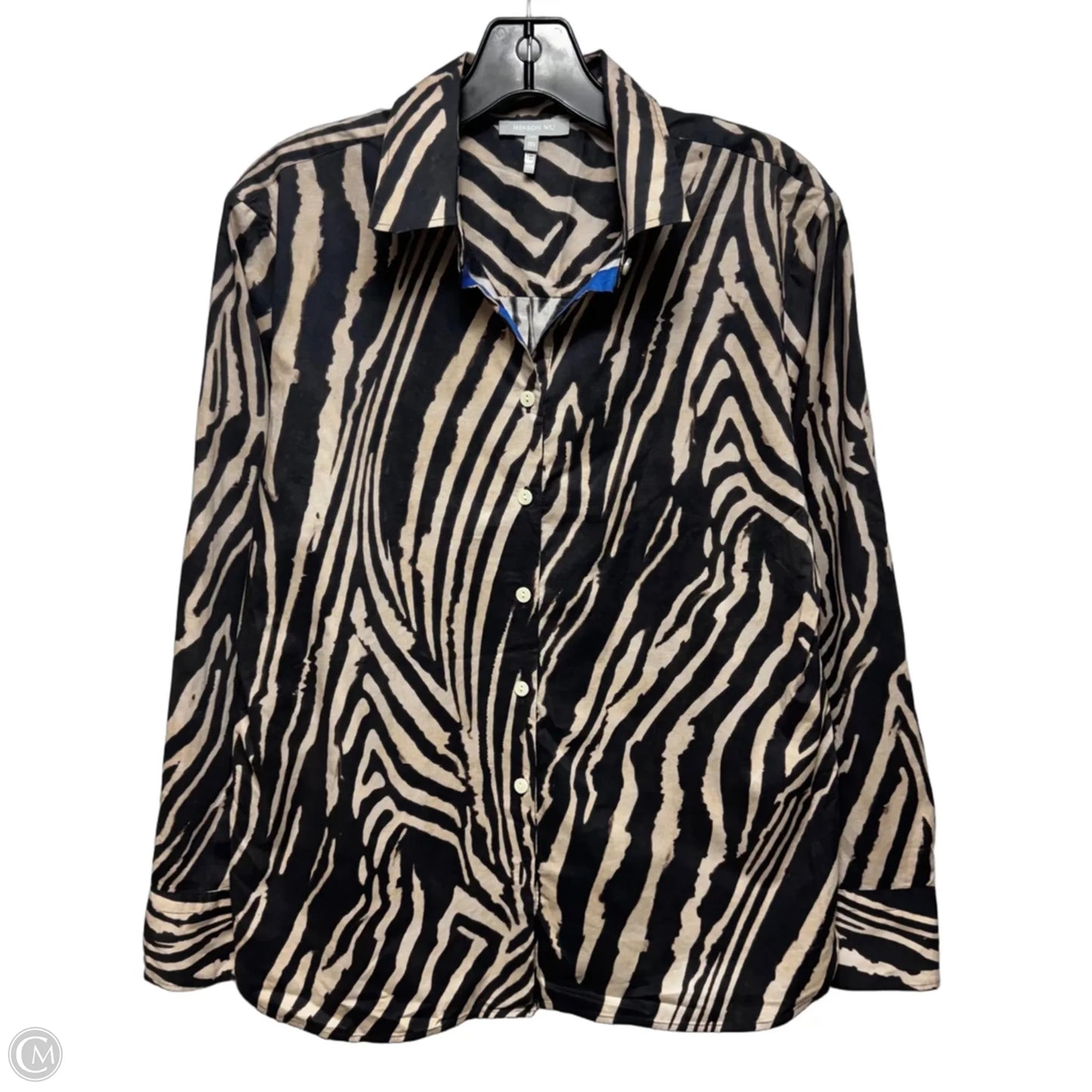 Top Long Sleeve By Hinson Wu In Zebra Print, Size: M
