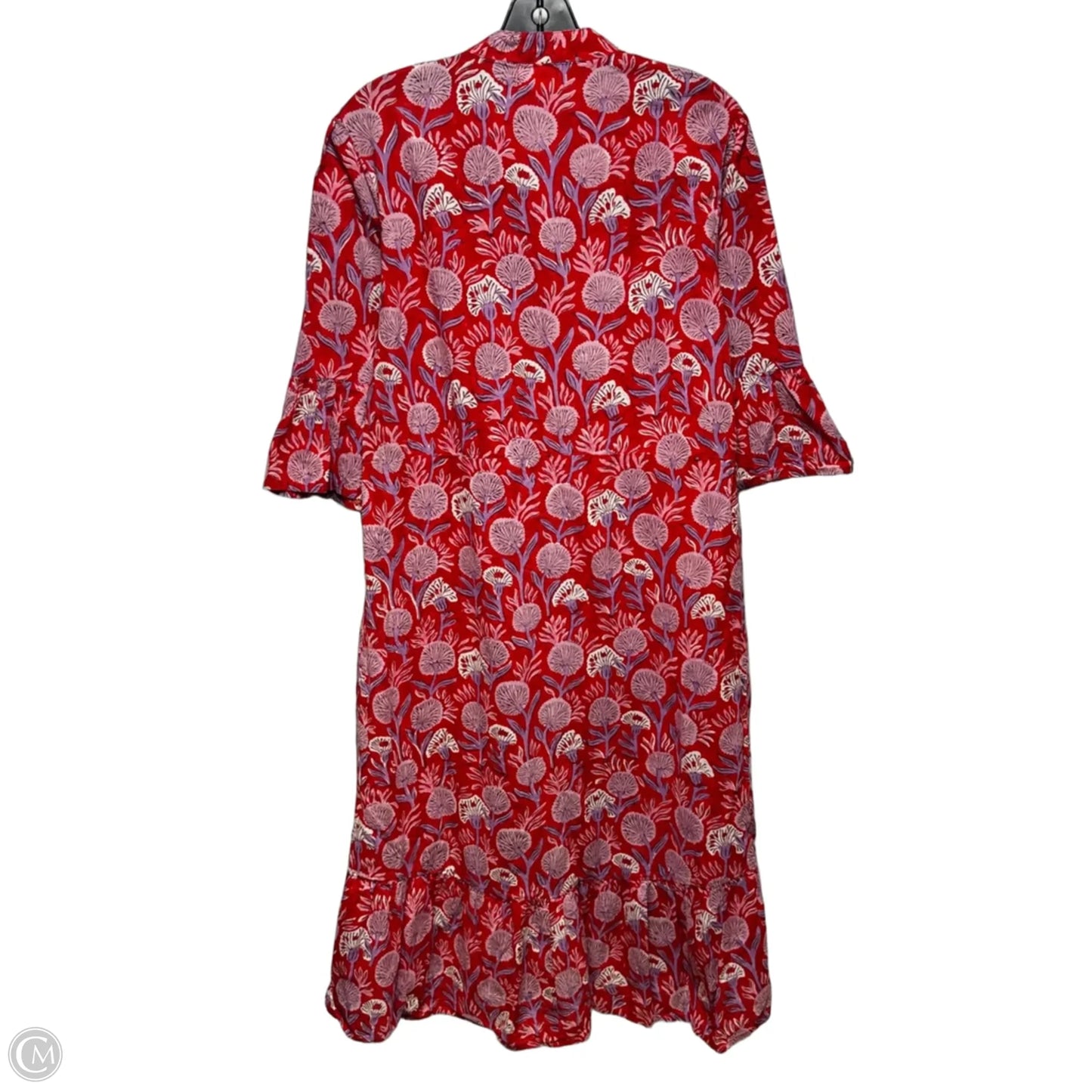 Tori Shirt-Dress Casual Midi By Perry Walker Collective In Floral Print, Size: L (3)