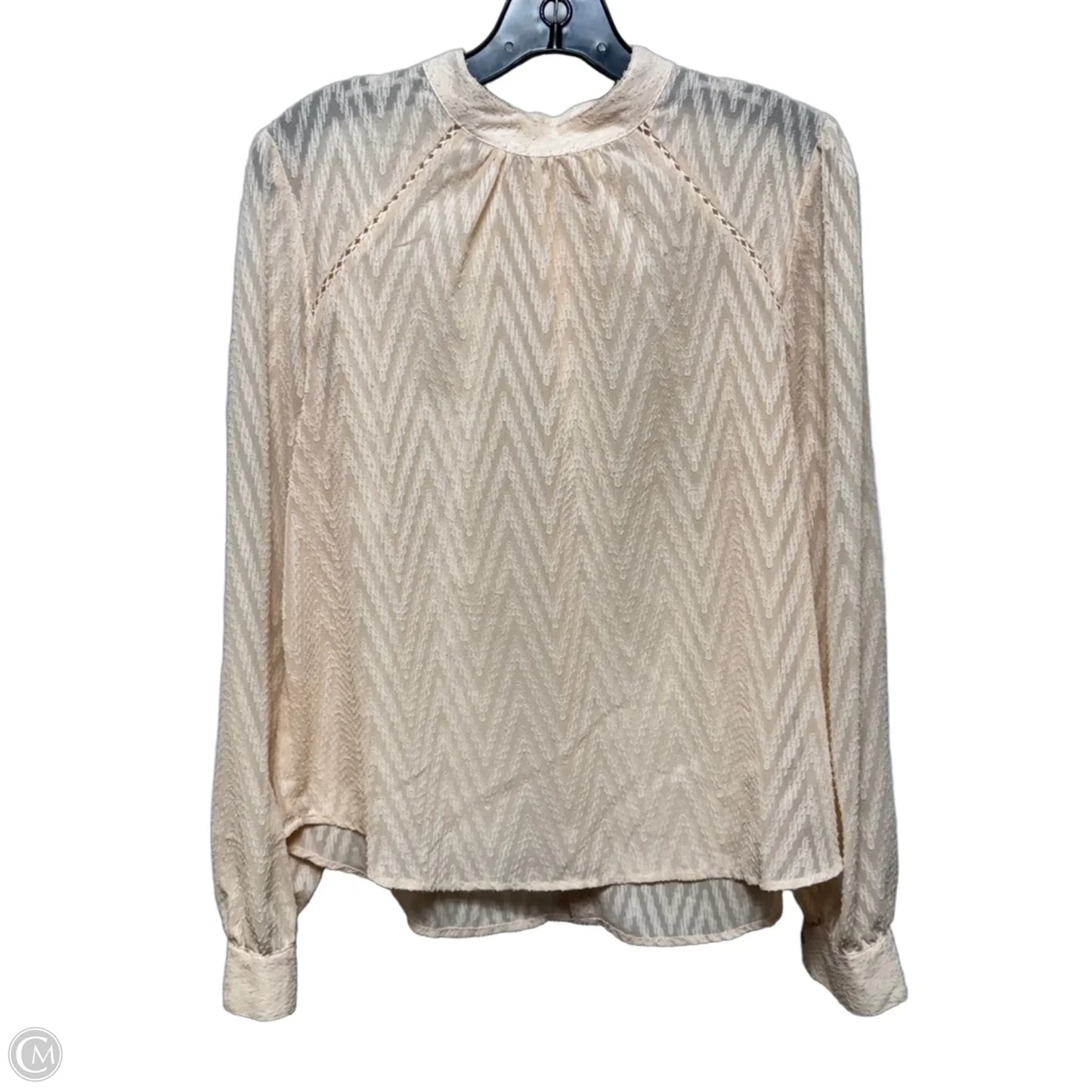 Top Long Sleeve By Free People In Peach, Size: M