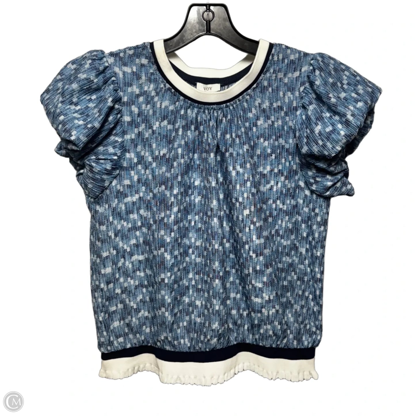 Top Short Sleeve By Voy In Blue, Size: S