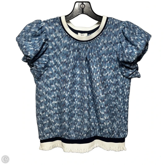 Top Short Sleeve By Voy In Blue, Size: S