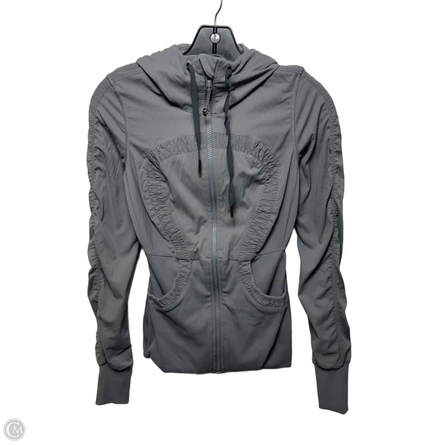 Athletic Jacket By Lululemon In Grey, Size: 4