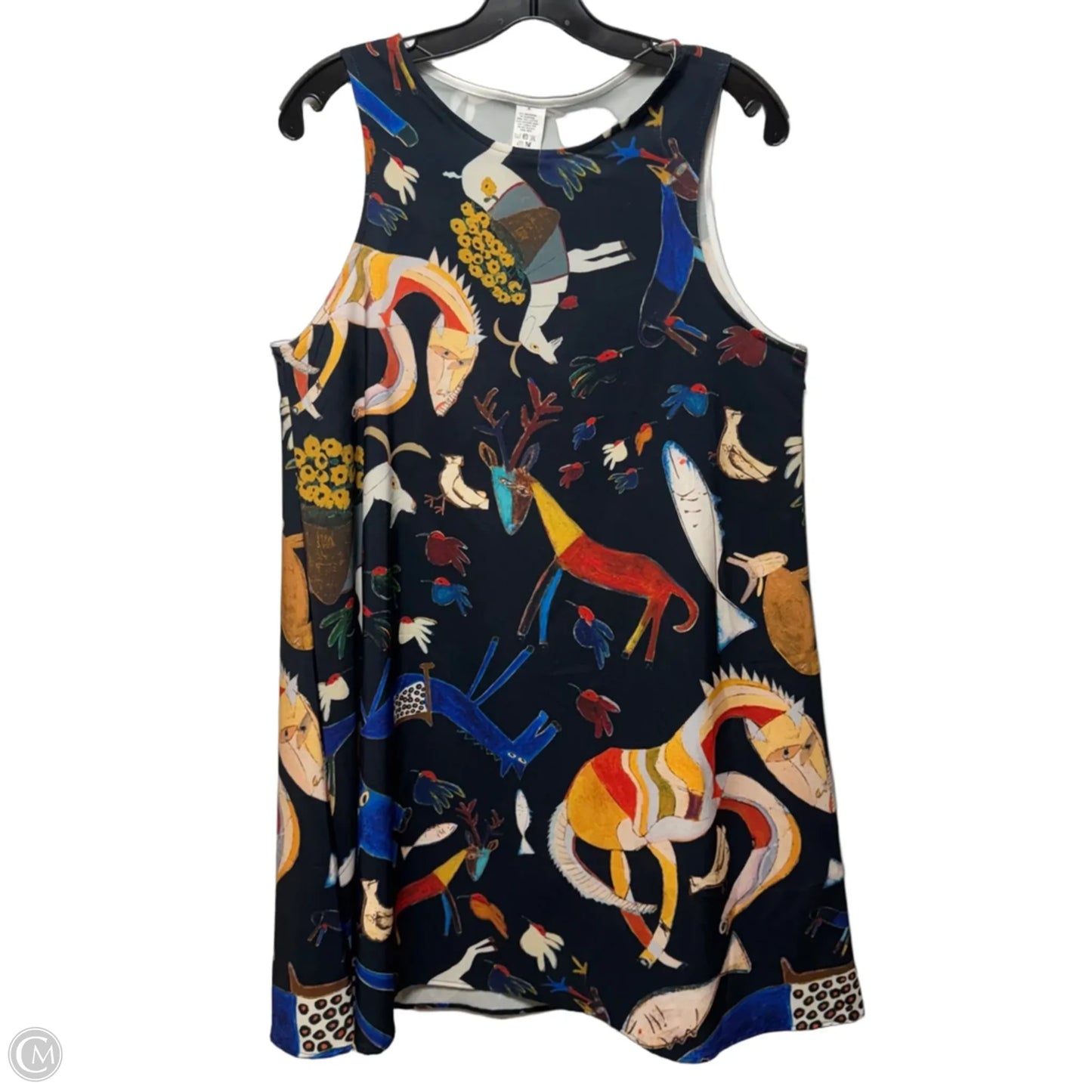 Wearable Art Dress Casual Short By Custard In Animal Print, Size: M