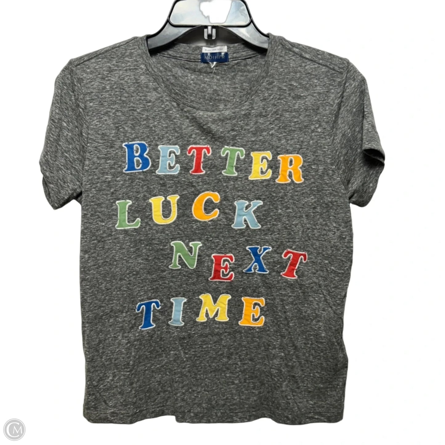 “Better Luck Next Time” Top Short Sleeve By Mother In Grey, Size: Xs