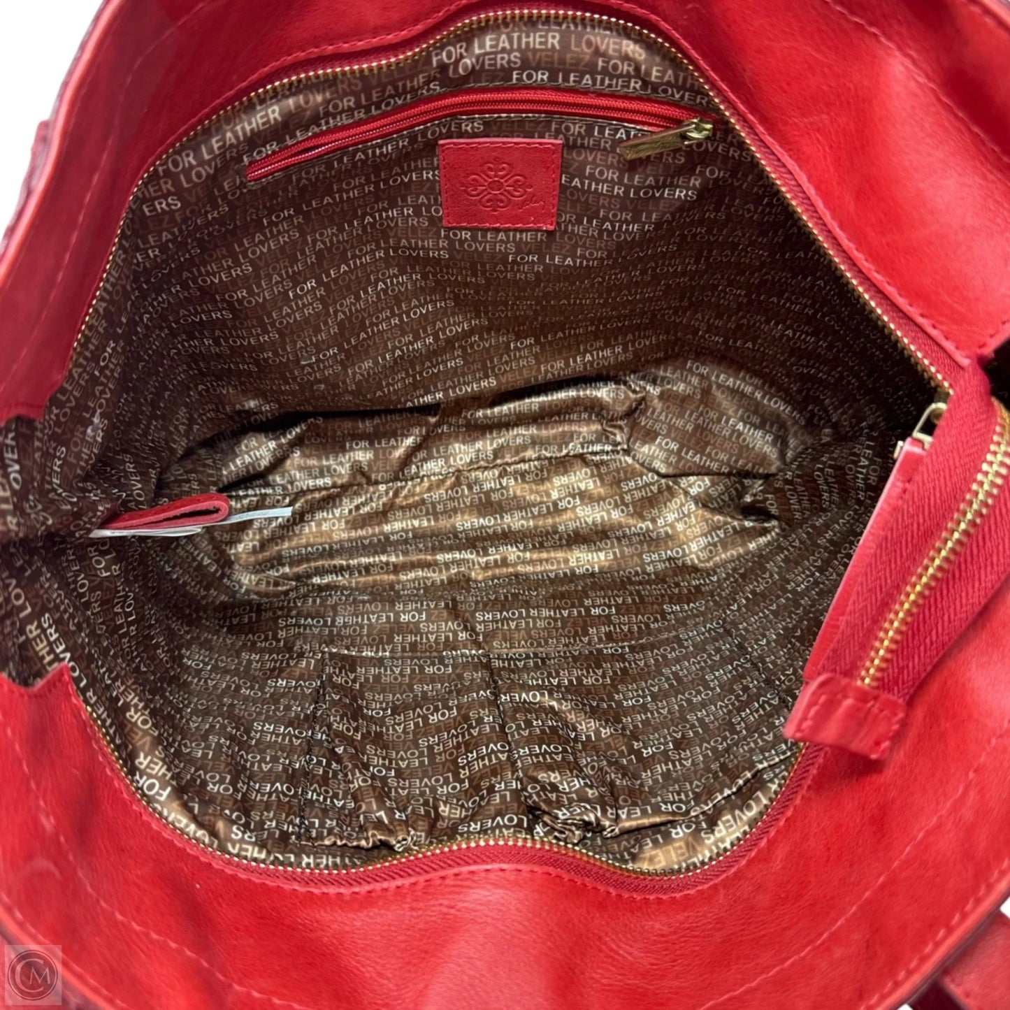 Leather Tote By Veley, Size: Large