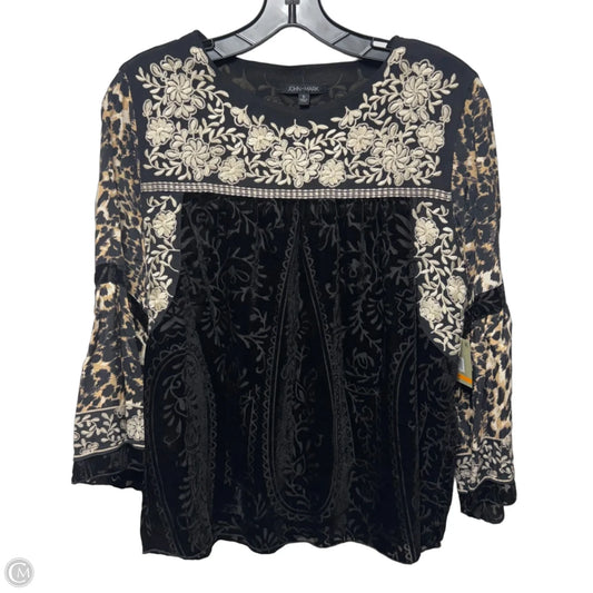 Wild Side Top 3/4 Sleeve By John Mark In Multi-colored, Size: S