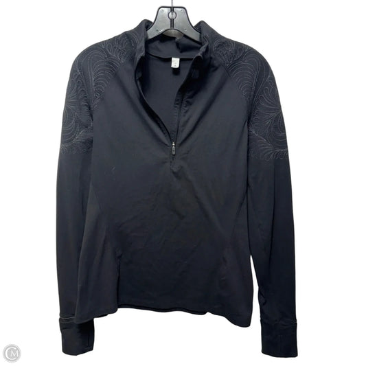 Athletic Top Long Sleeve Collar By Lululemon In Black, Size: 10