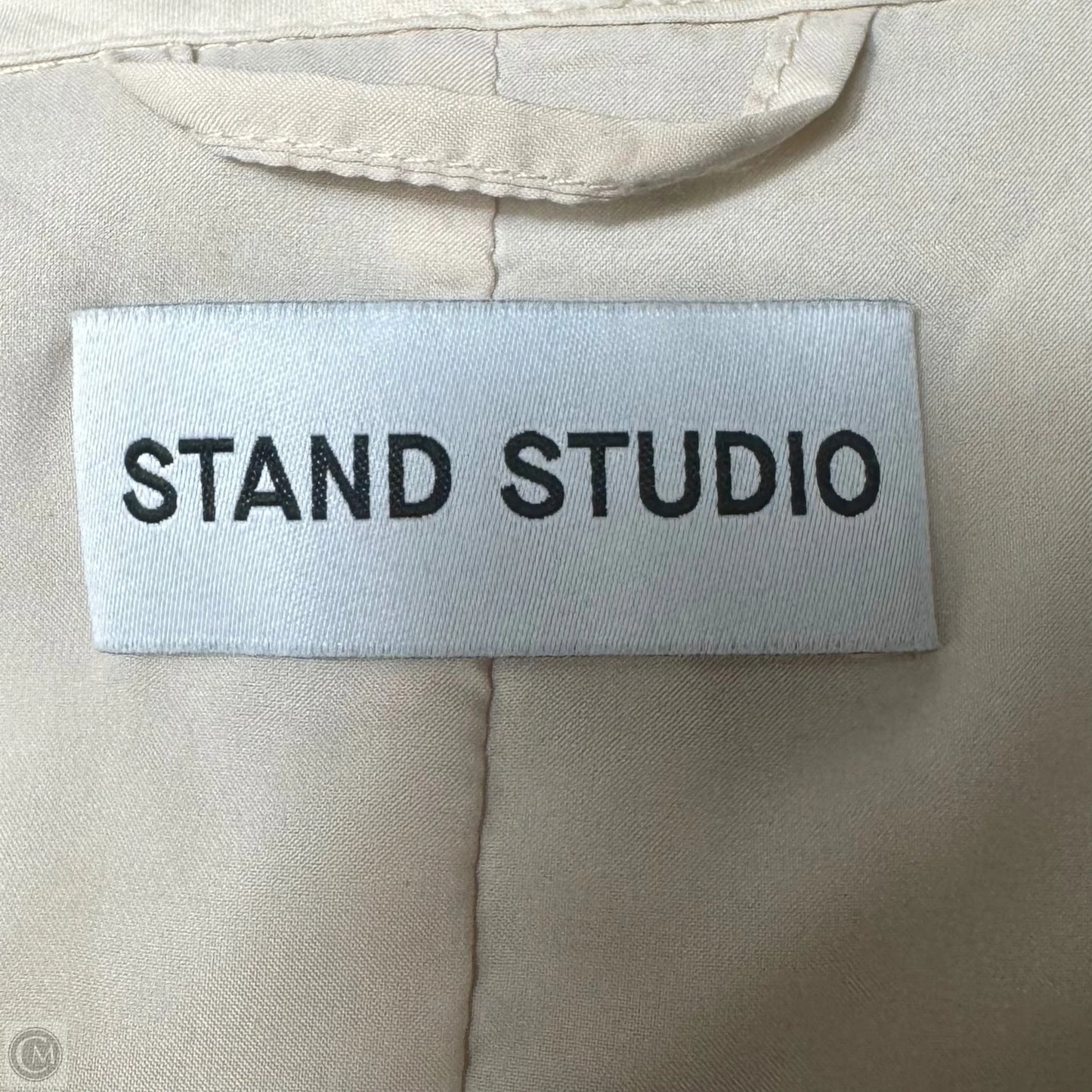 Nahara Faux Leather Shirt-Dress Casual Maxi By Stand Studio In Cream, Size: 12