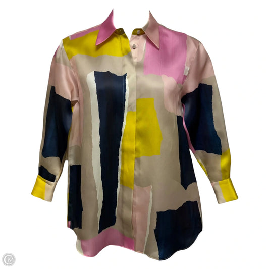 Silk Satin Tunic Designer By Lafayette 148 In Multi-colored, Size: XS/S
