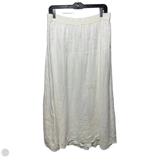 Linen Skirt Maxi By J. Jill In White, Size: S