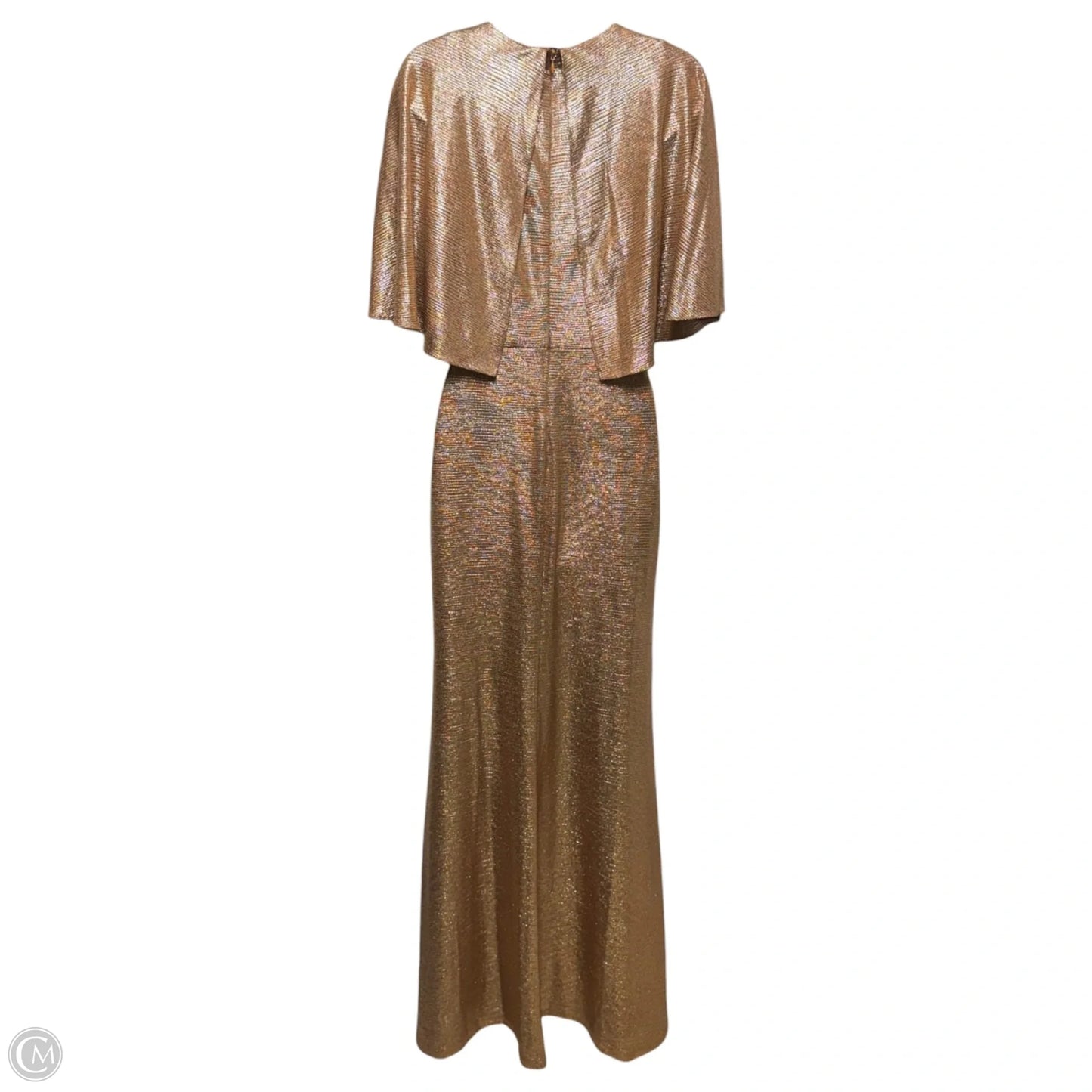 Metallic Twist Dress Party Long By Lauren By Ralph Lauren In Rose Gold, Size: 2