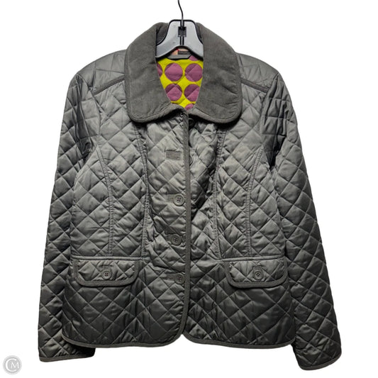 Corduroy Trim Jacket Puffer & Quilted By Boden In Grey, Size: 10