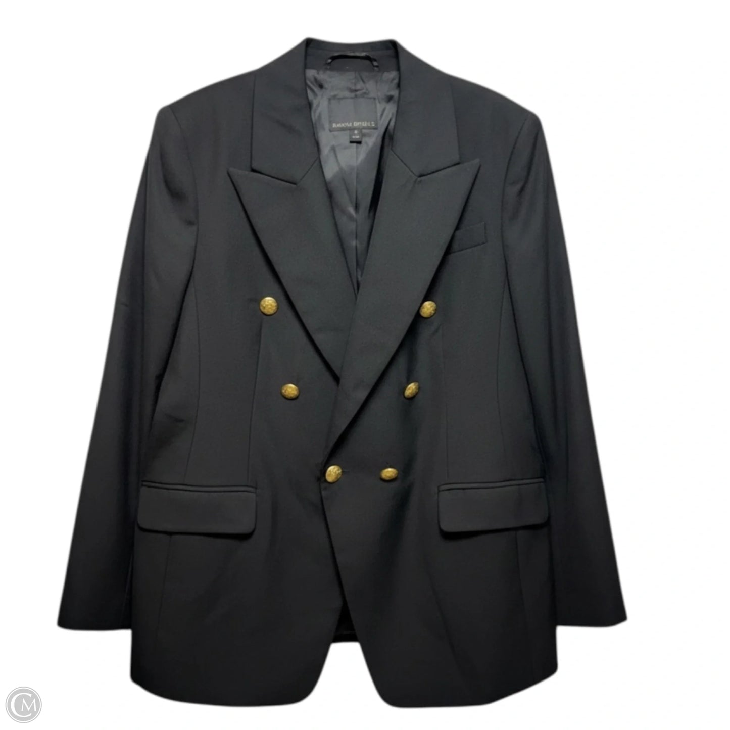 Double Breasted Blazer By Banana Republic In Black, Size: 14