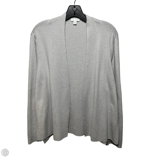 Sweater Cardigan By J. Jill In Silver, Size: Xl