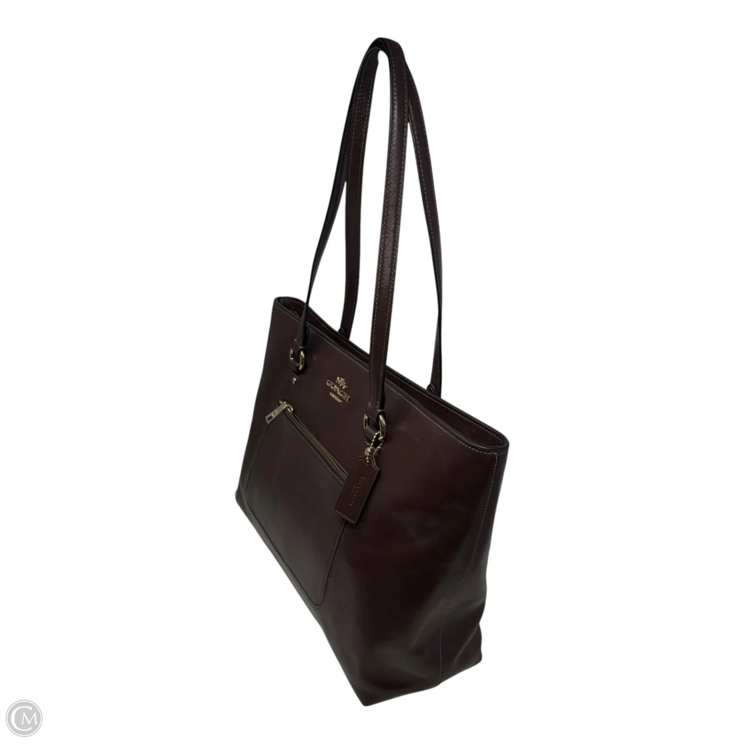 Station Shiny Smooth Tote Designer By Coach, Size: Large