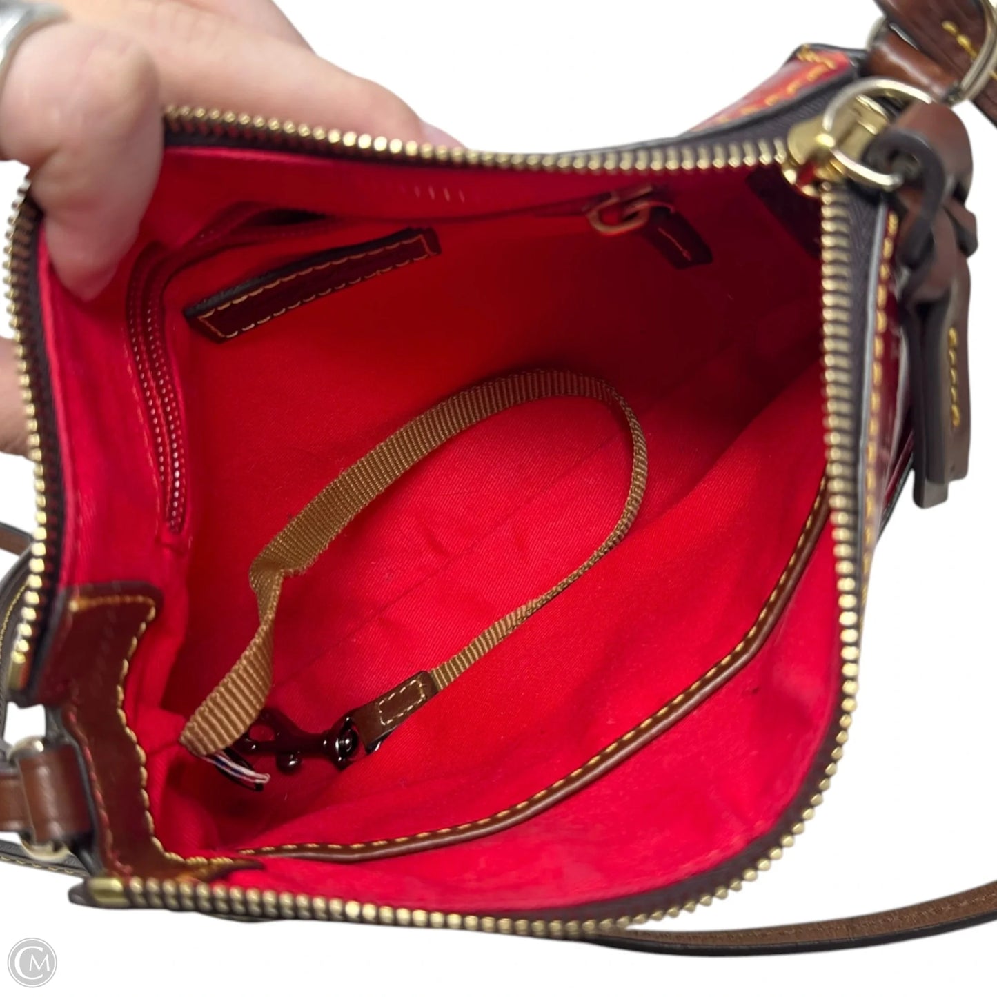 Croco Crossbody Designer By Dooney And Bourke, Size: Small