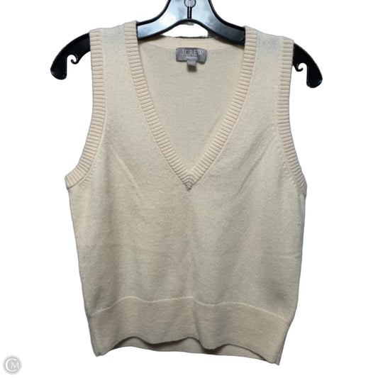 Cashmere Vest Sweater By J. Crew In Cream, Size: S