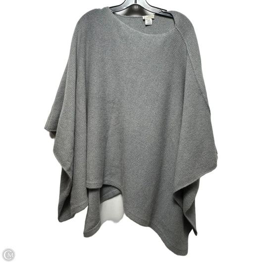 Cashmere Poncho by Del Santo In Grey, Size: Osfm