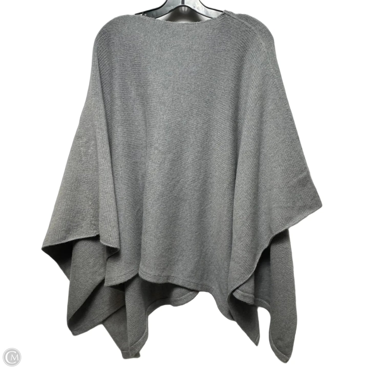 Cashmere Poncho by Del Santo In Grey, Size: Osfm