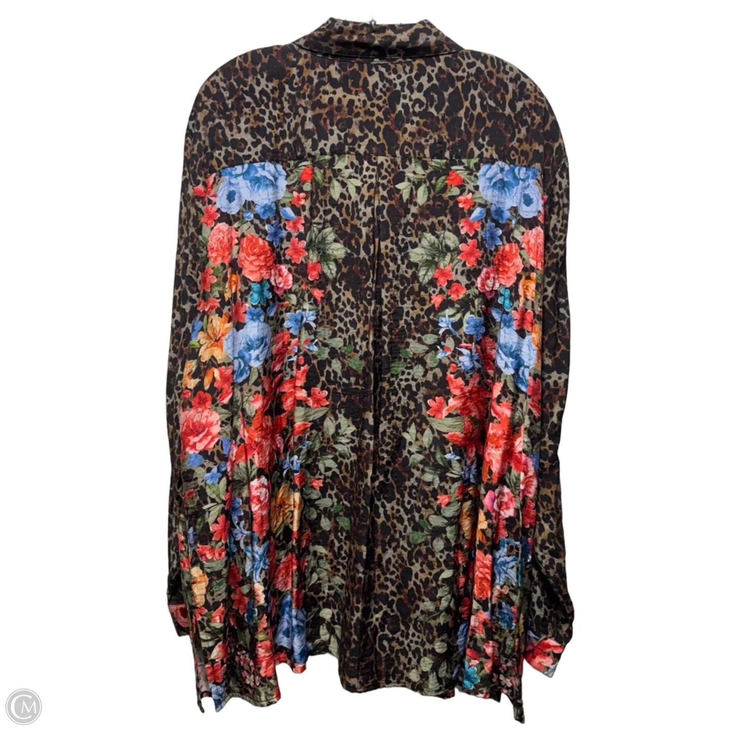 Top Long Sleeve By John Mark In Animal Print, Size: 3x