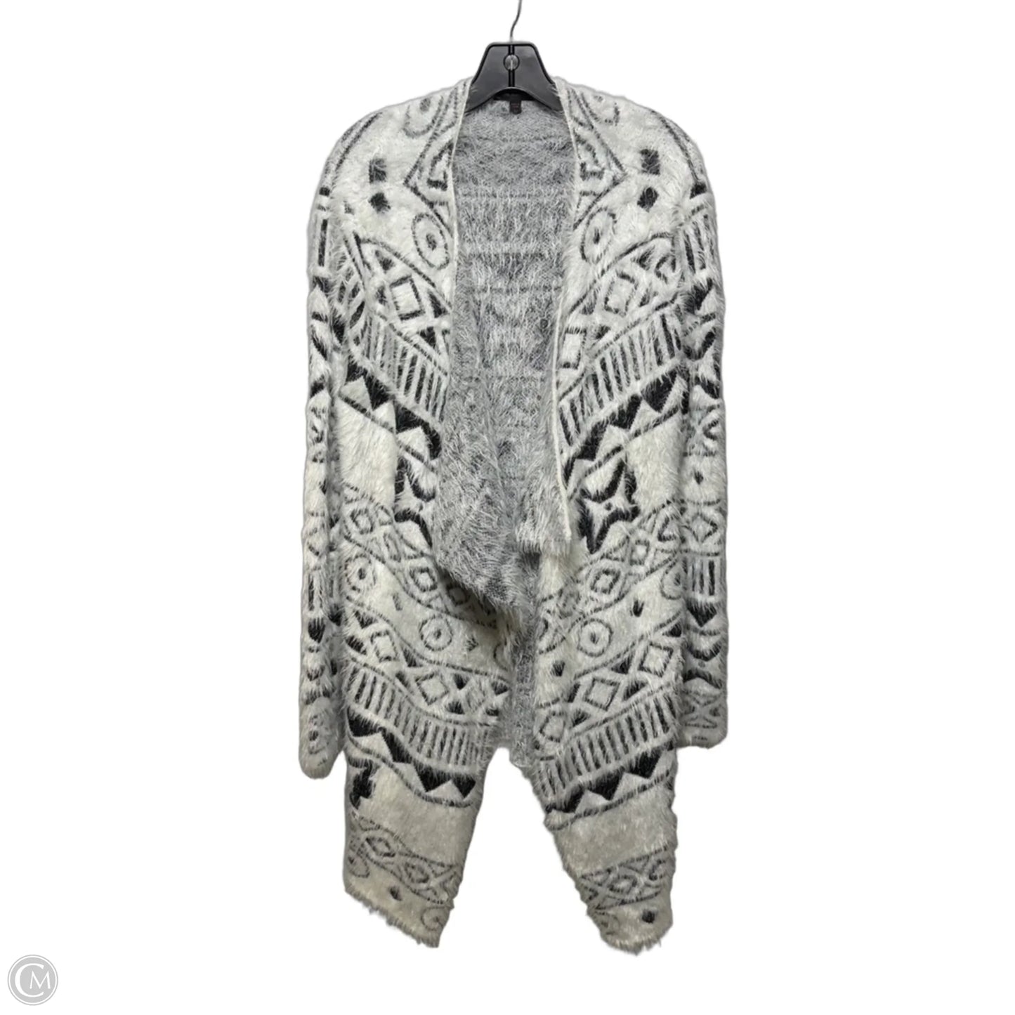 Sweater Cardigan By Shyanne In Black & White, Size: L