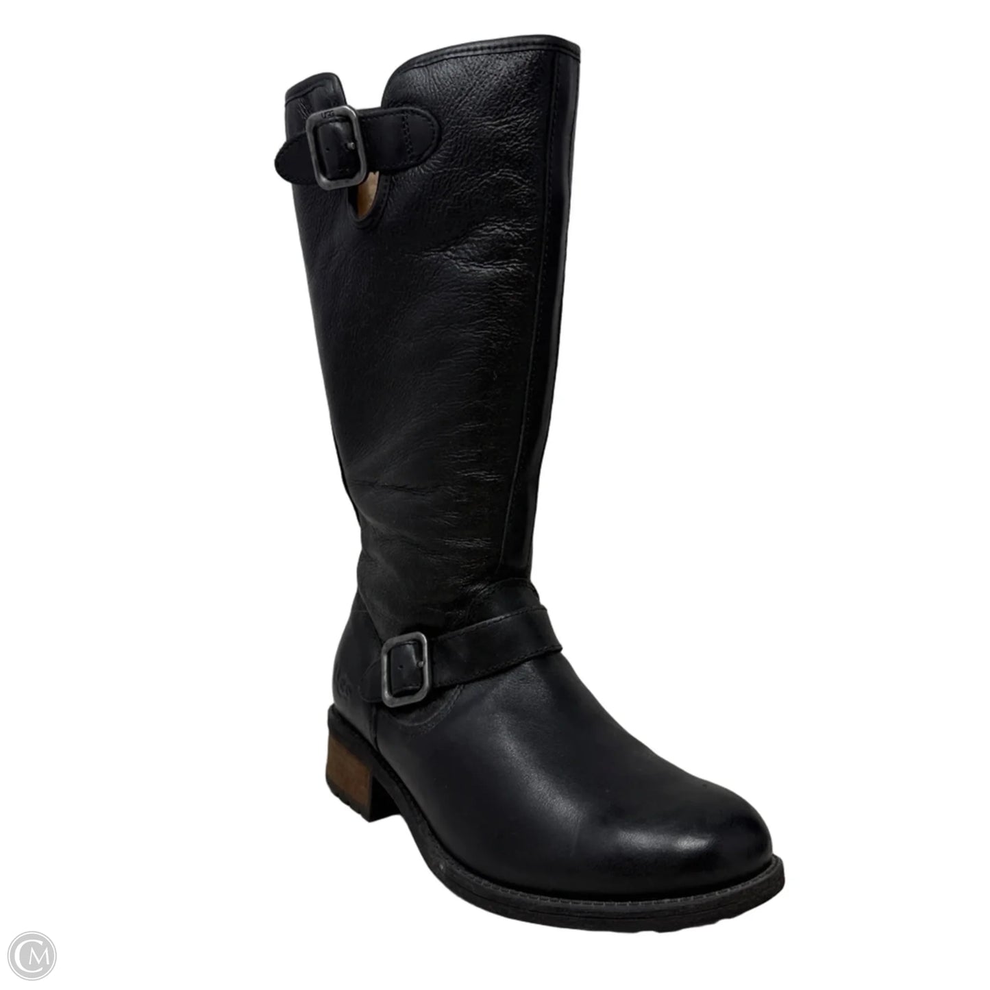 Chancery Boots Designer By Ugg In Black, Size: 7.5