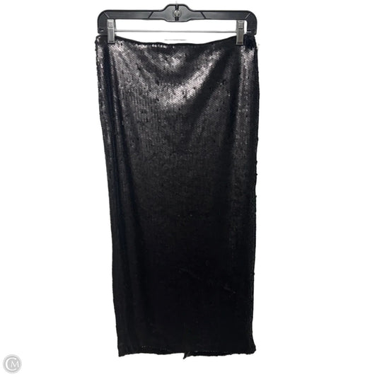 Sequin Skirt Midi By Boohoo Boutique In Black, Size: 6