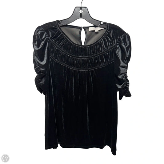 Top Short Sleeve By Loft In Black, Size: S