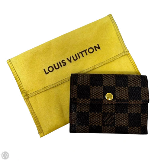 Damier Ebene Ludlow Card Wallet Luxury Designer By Louis Vuitton, Size: Small