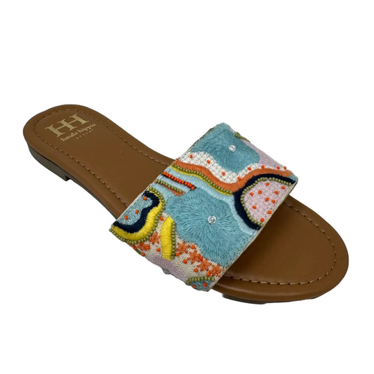 Embroidered Sandals Flats By Haute Hippie In Multi-colored, Size: 8