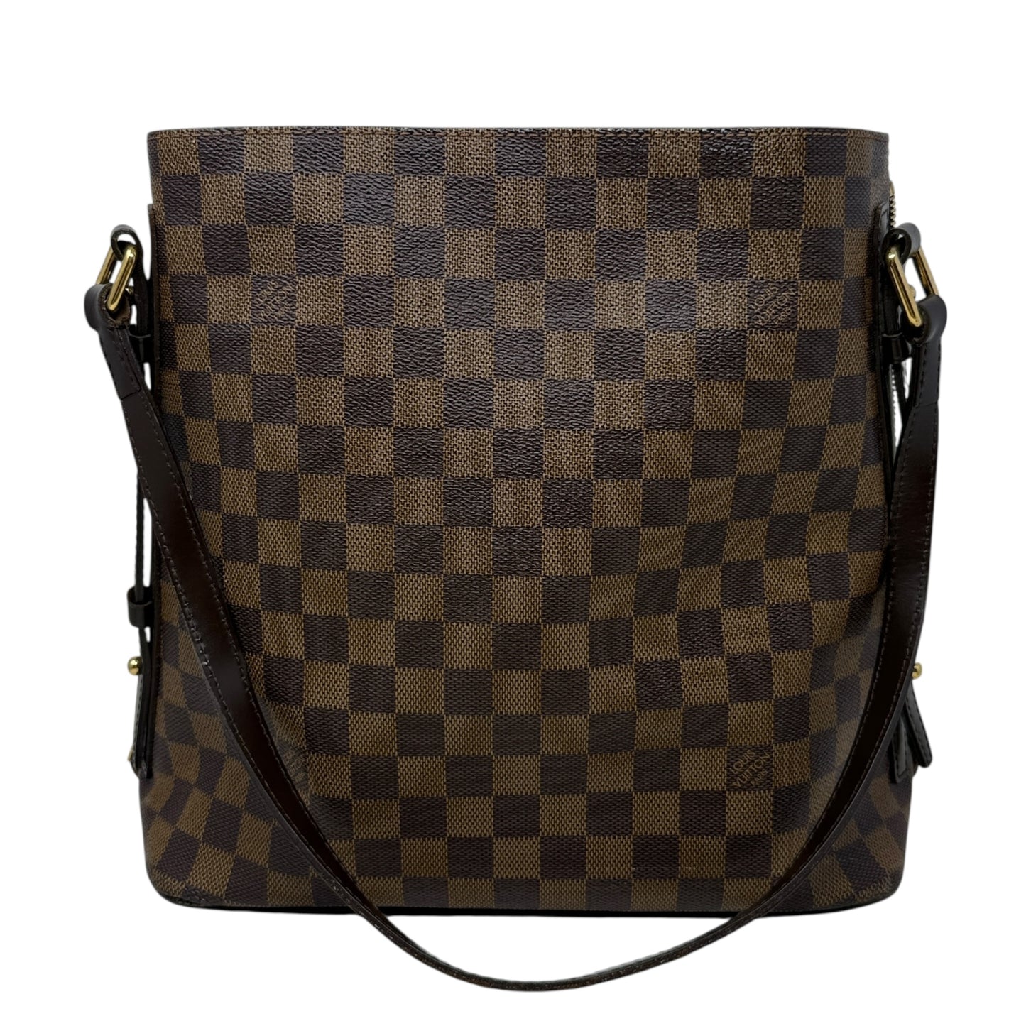 Cabas Rivington Tote In Damier Ebene Canvas Luxury Designer By Louis Vuitton, Size: Large