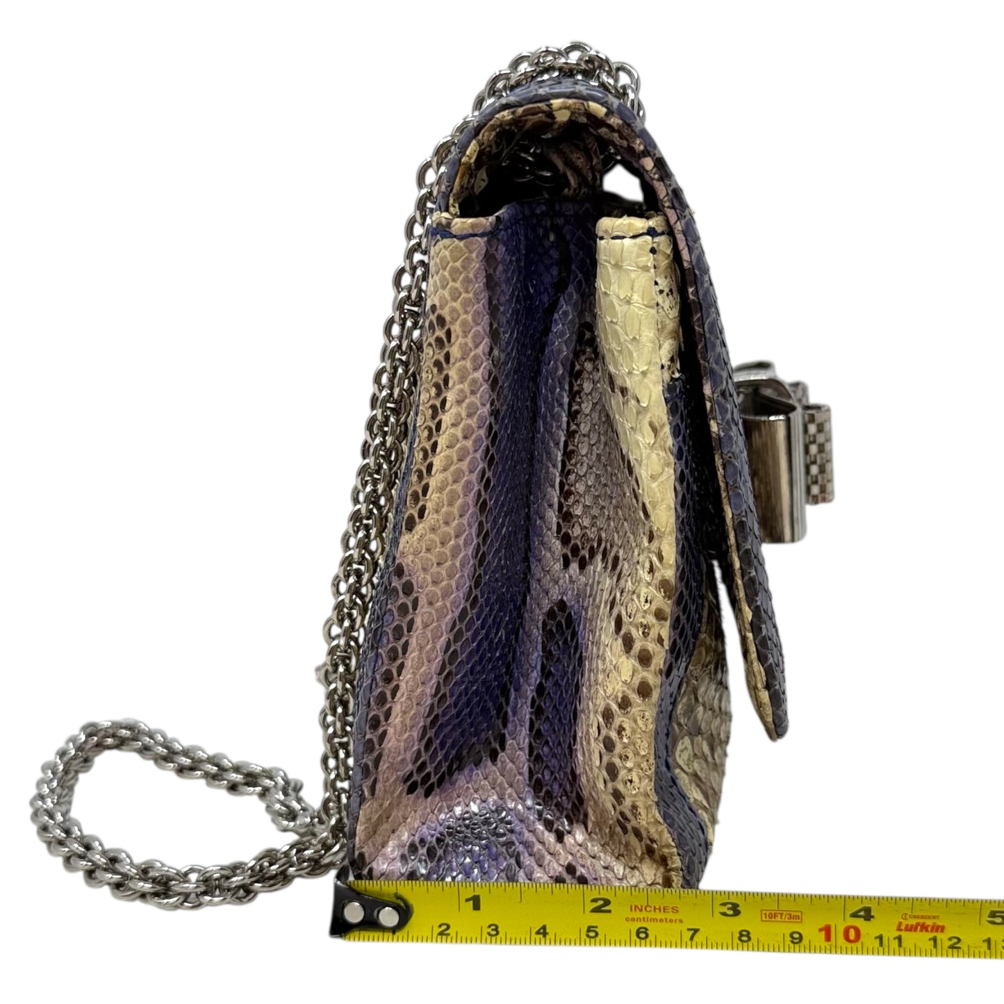 Sweet Charity Python Shoulder Bag Luxury Designer By Christian Louboutin, Size: Medium