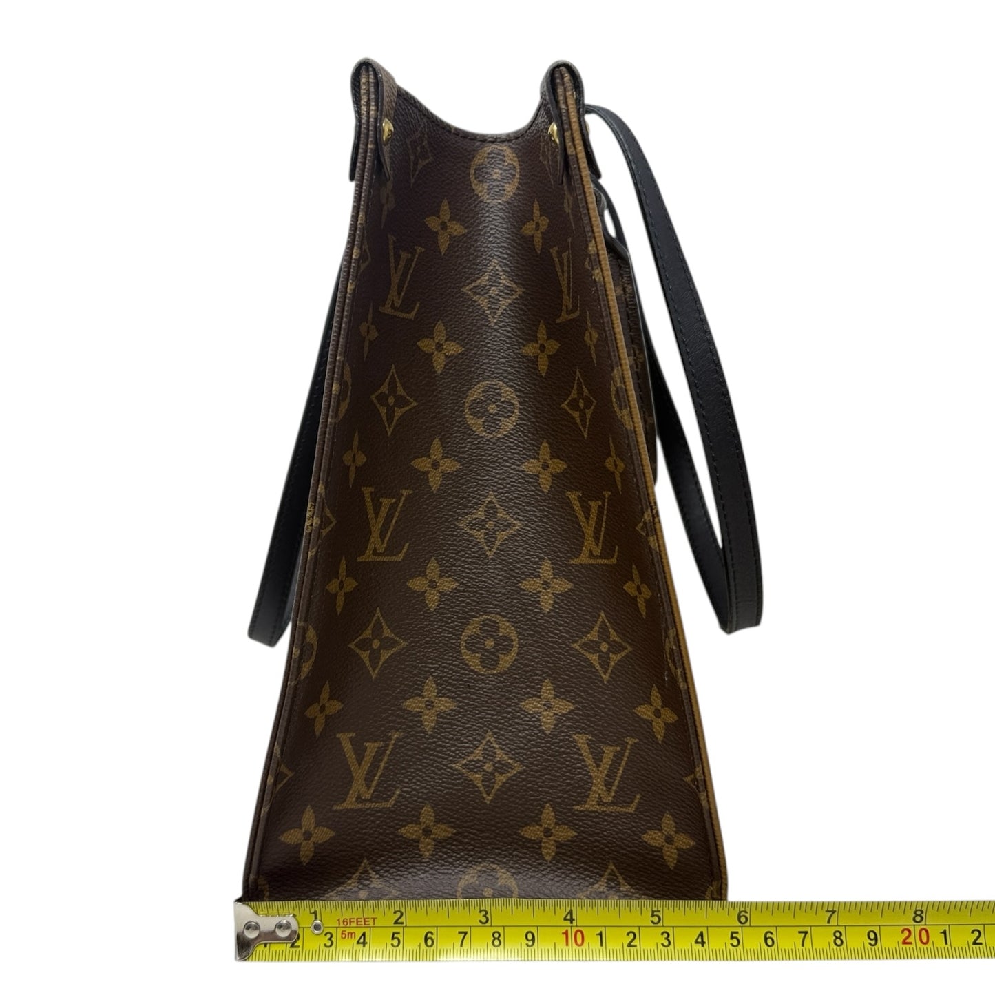 2022 On The Go Tote MM In Giant Monogram Canvas Luxury Designer By Louis Vuitton, Size: Medium