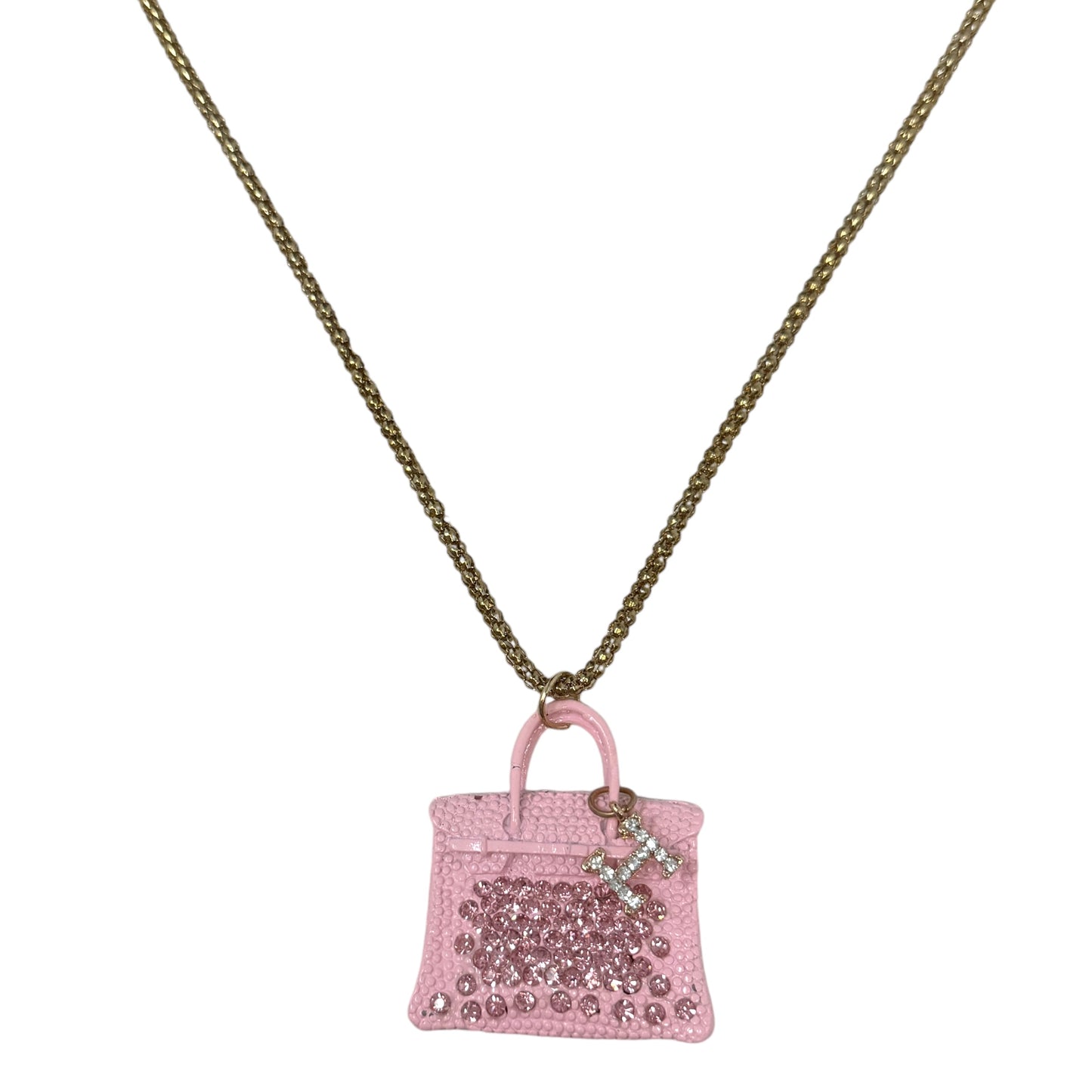 Crystal H Handbag Pendant Necklace By Betsey Johnson